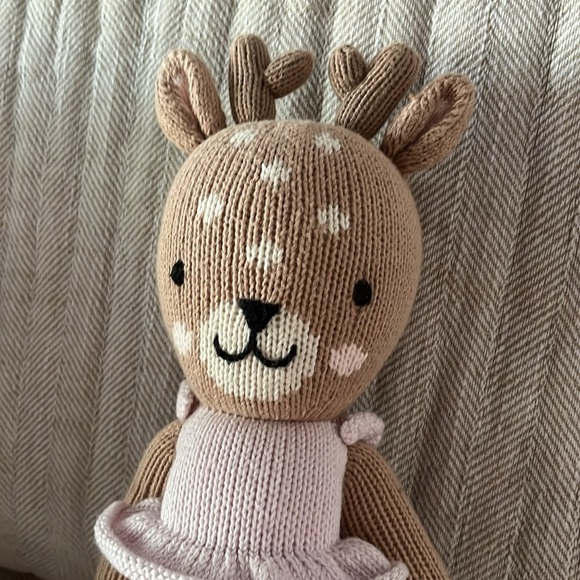 Cuddle + Kind Violet the Fawn hand knit doll, 13” size - Picture 2 of 5